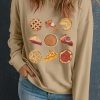 Women's Khaki Thanksgiving Dessert Graphic Pullover Sweatshirt - Cozy Fall Fashion - Image 6