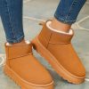 Women's Chestnut Faux Fur Lined Suede Ankle Snow Boots for Winter - Image 8