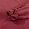 Women's Burgundy Plain Drop Shoulder Crewneck Pullover Sweatshirt - Cozy Casual Style - Image 11