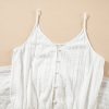 Women's White Lace Spaghetti Strap V Neck Loose Fit Romper - Elegant Summer Jumpsuit - Image 19