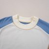 Trendy Women's Sky Blue Baggy Sweatshirt with Color Block Sleeves and Ribbed Details - Image 6