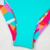 Women's Reversible Purple Abstract Geometry Print One Piece Swimsuit with Daring Cutout Design - Image 23