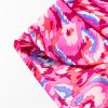 Women's Pink Abstract Print V Neck Half Sleeve Loose Fit Tunic Blouse for Casual and Vacation Wear - Image 10