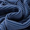 Plus Size Sail Blue Ribbed V Neck Tee and High Waist Pants Set for Women - Image 11