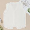 Women's White V Neck Buttoned Sweater Vest - Stylish and Versatile Layering Piece - Image 9