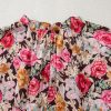 Charming Women's Pink Floral Print Crew Neck Short Sleeve Shift Blouse - Image 17