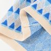 Women's Sky Blue Stripe Geometric Print Round Neck Slim Fit Sweater Vest - Image 11