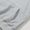 Women's Light Grey Fleece Lined Drawstring Hoodie with Kangaroo Pocket - Image 13