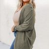 Cozy Seagrass Waffle Knit Plus Size Cardigan with Drop Shoulder and Pockets - Image 3