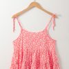 Women's Red Floral Adjustable Straps Babydoll Tank Top - Stylish and Comfortable - Image 6