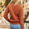 Women's Flamingo Orange Graphic Sweater - Hello Pumpkin Cursive Font - Image 2