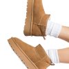 Women's Chestnut Faux Fur Lined Suede Ankle Snow Boots for Winter - Image 7