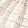 Women's Beige Tiered Ruffled Hemline Mini Skirt with Elastic Waist - Image 10