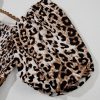 Brown Leopard Print Bubble Sleeve Square Neck Maxi Dress for Women - Image 13