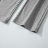 Women's Light Grey Solid Color Fleece Lined Drawstring Waist Casual Pants - Image 11