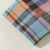 Plus Size Women's Orange Plaid Print Buttoned Shirt - Image 10