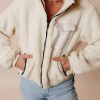 Women's Jet Stream Zip-Up Hooded Sherpa Jacket with Pocket - Image 5