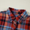 Women's Red Plus Size Plaid Print Buttoned Shirt - Image 14