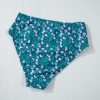 Women's Blue Floral Print Smocked Bikini Set - Stylish and Comfortable Swimwear - Image 10