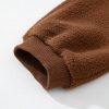 Women's Brown Half Zip Fleece Pullover Sweatshirt for Casual Comfort - Image 12