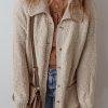 Women's Jet Stream Collared Drop Shoulder Button Up Cardigan with Pocket - Image 6