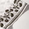 Women's White Floral Embroidered Short Sleeve V Neck Blouse for Summer - Image 11