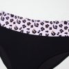 Plus Size Women's Black 2-Piece Leopard Patchwork High Waisted Swimsuit - Image 23