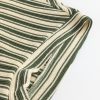 Women's Green Stripe Textured Crew Neck T-Shirt with Side Slits - Image 9