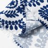 Women's Blue Floral Print V Neck Wrapped Knot Long Sleeve Shift Dress - Image 13