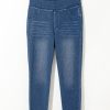 Navy Blue Women's Skinny Jeggings with Pockets - Flexible Fit and Comfortable Design - Image 7