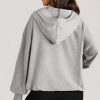 Women's Light Grey Oversized Hoodie with Kangaroo Pocket - Image 3