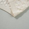 Elegant Women's Beige Hollow Out Crochet O Neck Short Sleeve Sweater Tee - Image 18