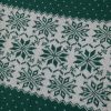 Women's Plus Size Green Christmas Snowflake Pattern Drop Shoulder Sweater - Image 9