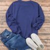 Women's Navy Blue Drop Shoulder Crewneck Pullover Sweatshirt - Cozy & Casual - Image 10