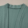 Women's Canton Textured Knit Cardigan with Side Pockets - Open Front Style - Image 13