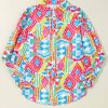 Women's Multicolour Abstract Printed Long Sleeve Casual Shirt - Image 6