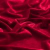 Women's Fiery Red Long Sleeve Ruffle Velvet Button Up Mini Dress - Image 10