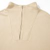 Women's Smoke Gray Zip-up Stand Neck Kangaroo Pocket Sweatshirt - Image 12