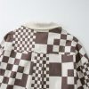 Women's Brown Checkered Print Corduroy Shacket - Image 16