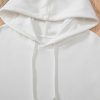 Women's White Fleece Lined Hoodie with Kangaroo Pocket and Adjustable Drawstring - Image 11