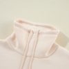 Women's Apricot Drawstring Turtleneck Dolman Sleeve Sweatshirt - Image 8