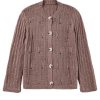 Women's Goat Cut Out Textured Knit Buttoned Cardigan - Chic and Cozy Style - Image 15