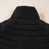 Women's Sleek Black Plush Quilted Zip Puffer Vest - Image 21