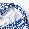 Women's Blue Floral Print V Neck Wrapped Knot Long Sleeve Shift Dress - Image 11