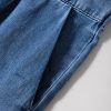 Women's Ashleigh Blue V Neck Short Sleeve Denim Loose Jumpsuit with Smocked Back - Image 9