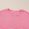 Women's Rose Stripe Long Sleeve Top with Round Neck and Drop Shoulder Design - Image 8