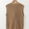 Women's Parchment V Neck Buttoned Front Sweater Vest - Versatile Layering Essential - Image 8