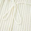 Women's White Crochet Fishnet Fringed Edge V Neck Beach Cover Up for Summer - Image 20