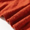 Women's Orange Solid Color Split V Neck Short Sleeve Sweater - Casual Chic - Image 19