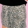 Stylish Khaki Leopard Print Denim Mini Skirt for Women - Image 3